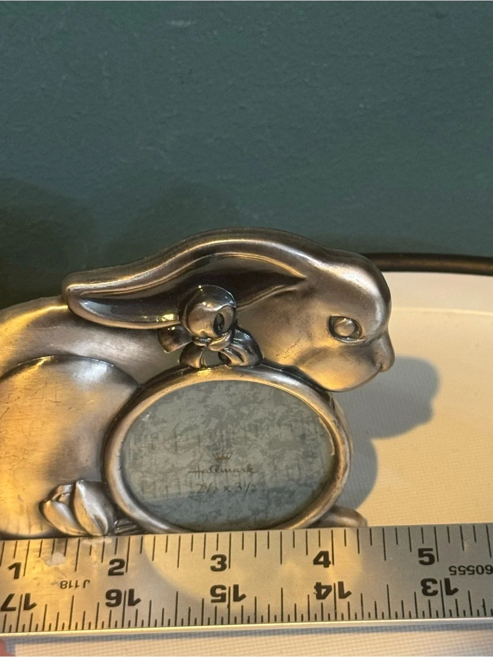 Vintage Hallmark Silver Bunny Rabbit Photo Frame